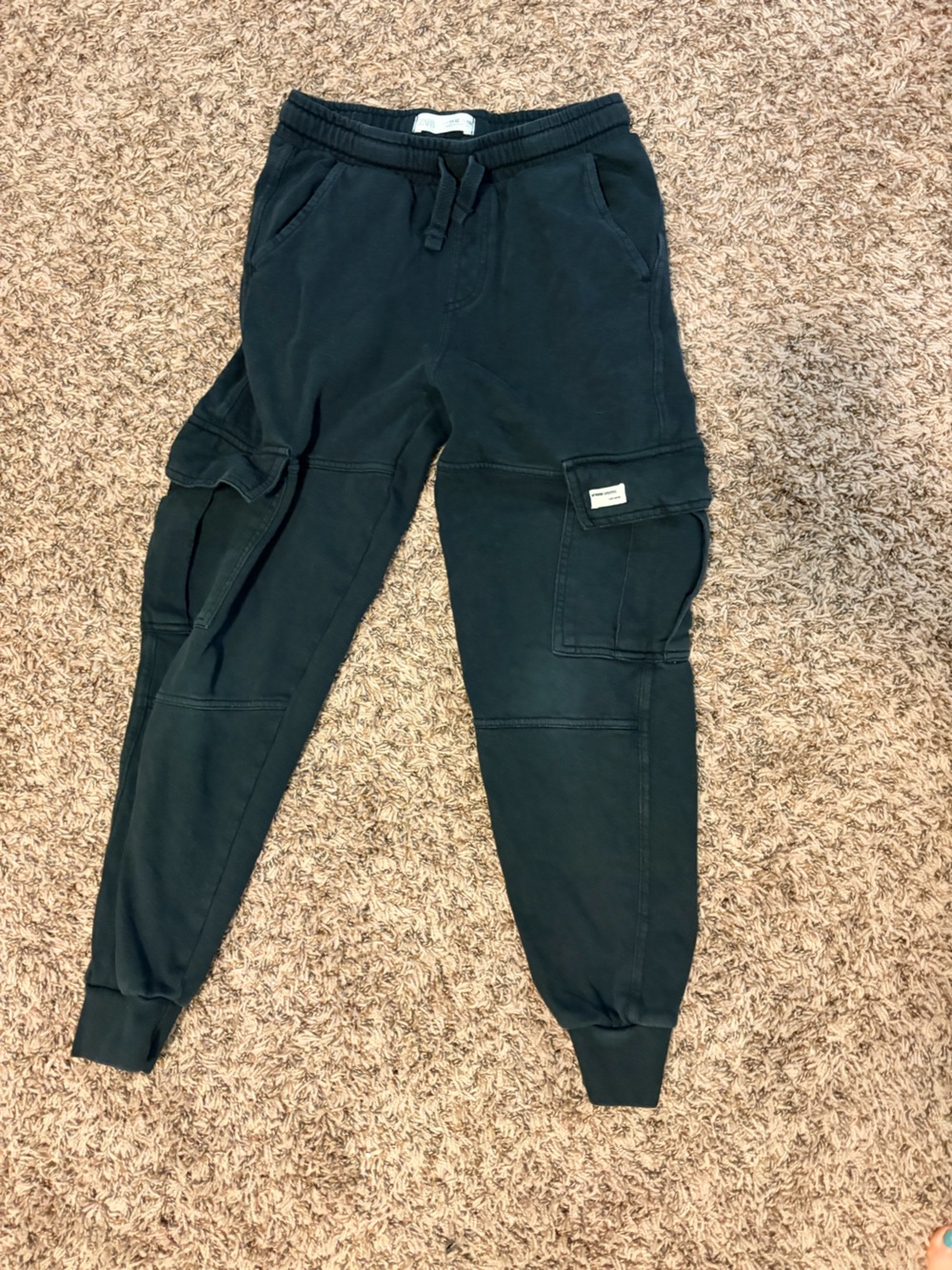 Zara Black Cargo Jogger Sweatpants for Kids